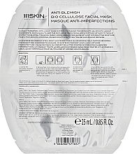 Oczyszczająca maska w płachcie do twarzy - 111Skin Anti Blemish Bio Cellulose Facial Mask — Zdjęcie N2