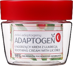 Łagodzący krem do twarzy z lukrecją - Floslek Adaptogen Soothing Night Cream With Licorice — Zdjęcie N2