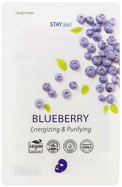 Pobudzająca maseczka jagodowa o działaniu oczyszczającym - Stay Well Blueberry Face Mask — Zdjęcie N1