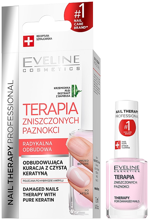 Terapia zniszczonych paznokci - Eveline Cosmetics Nail Therapy Professional Therapy For Damage Nails — Zdjęcie N1