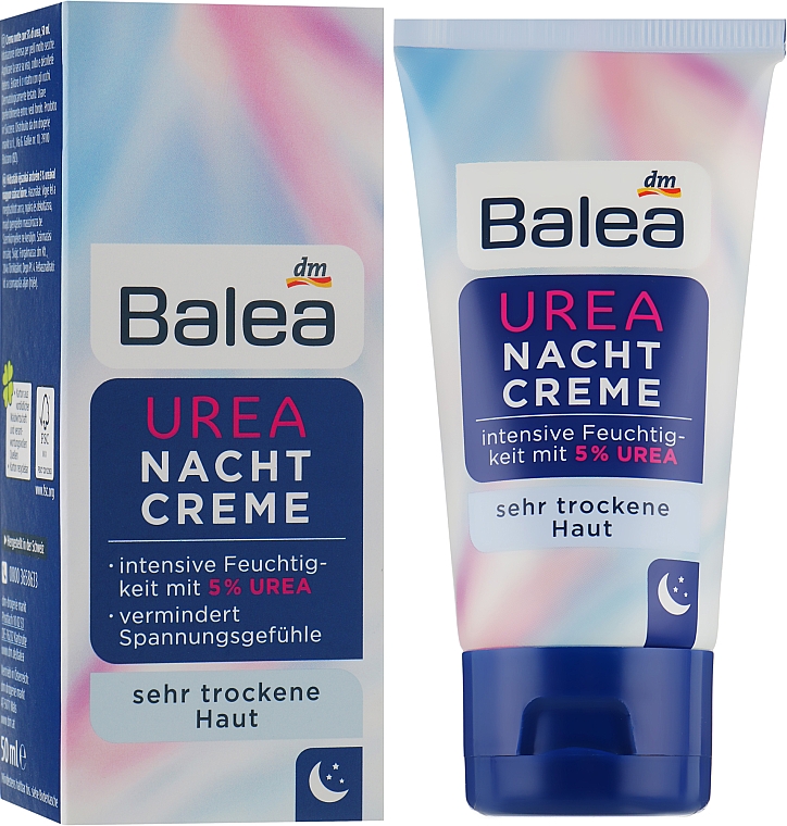 Krem do twarzy na noc z mocznikiem kosmetycznym - Balea Night Cream Urea — Zdjęcie N1