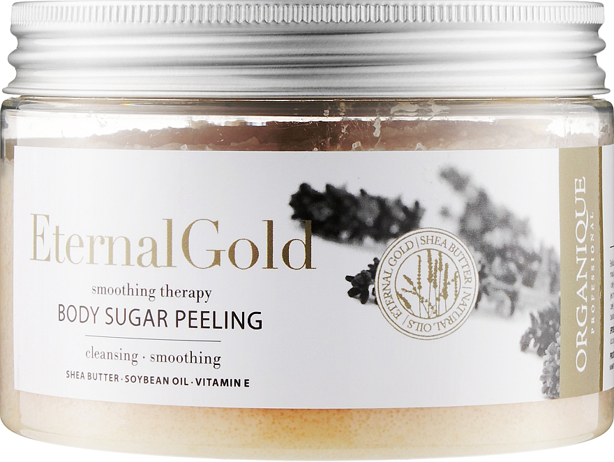 Złoty peeling cukrowy do ciała - Organique Eternal Gold Golden Sugar Peeling — Zdjęcie N4