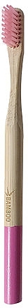 Bambusowa szczoteczka do zębów, średnia, różowa - Himalaya dal 1989 Bamboo Toothbrush — Zdjęcie N2