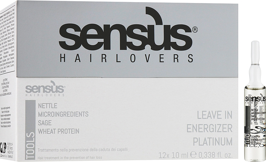 Ampułki przeciw wypadaniu włosów - Sensus Tools Leave-In Energizer Platinum — Zdjęcie N1