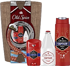 Kup Zestaw - Old Spice Captain Wooden Barrel (deo/50g + sh/gel/250ml + ash/lot/100ml + bag)