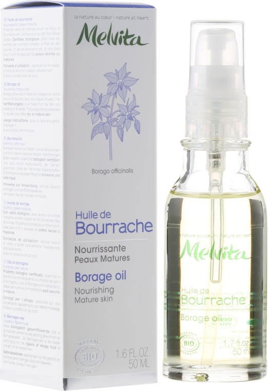 Odżywczy olej z nasion ogórecznika - Melvita Huile de Bourrache Nourishing and Regenerating Borage Oil — Zdjęcie N1