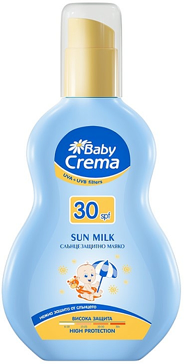 Mleczko przeciwsłoneczne dla dzieci do twarzy i ciała SPF 30 - Baby Crema Sun Milk — Zdjęcie N1