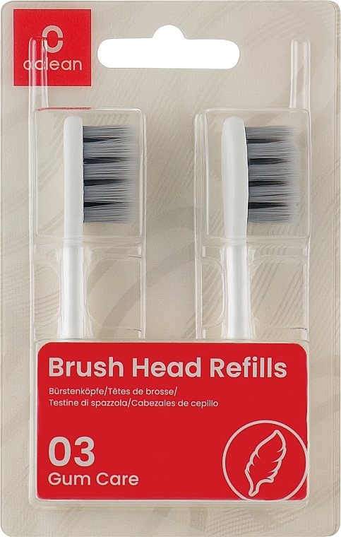 Końcówki do szczoteczki elektrycznej, 2 szt, białe - Oclean Brush Heads Refills Gum Care Extra Soft — Zdjęcie N1