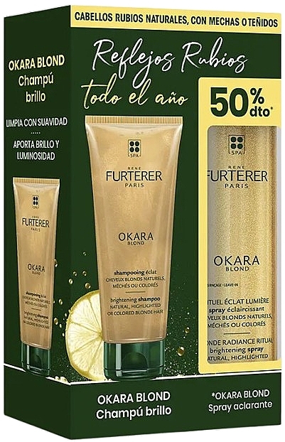 Zestaw - Rene Furterer Okara Blond (shm/200ml + h/spray/150ml) — Zdjęcie N1