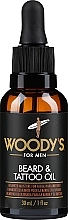 Olejek do brody i tatuażu - Woody's Beard & Tattoo Oil — Zdjęcie N1