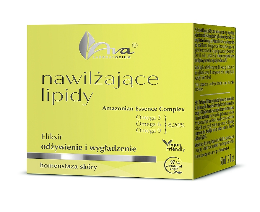 Eliksir odżywiający i wygładzający skórę twarzy - Ava Laboratorium Moisturising Lipids Nourishing And Smoothing Elixir — Zdjęcie N2