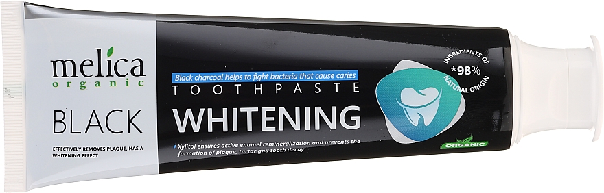Czarna pasta wybielająca do zębów - Melica Organic Toothpaste Whitening Black — Zdjęcie N3