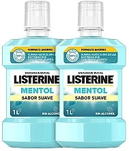 Zestaw - Listerine Zero 0% Mentol Mild Flavor (mouthwash/2x1000ml) — Zdjęcie N1
