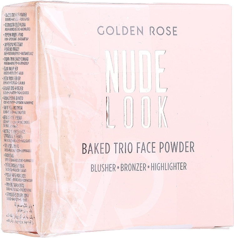 PRZECENA! Puder do twarzy 3 w 1 - Golden Rose Nude Look * — Zdjęcie N3