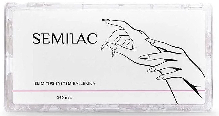 Wskazówki dotyczące przedłużania paznokci - Semilac Slim Tips System Ballerina — Zdjęcie N1