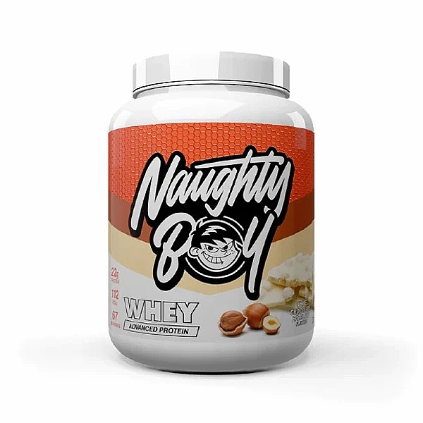 Białko serwatkowe Biała czekolada z orzechami laskowymi - Naughty Boy Whey Advanced Protein  — Zdjęcie N1