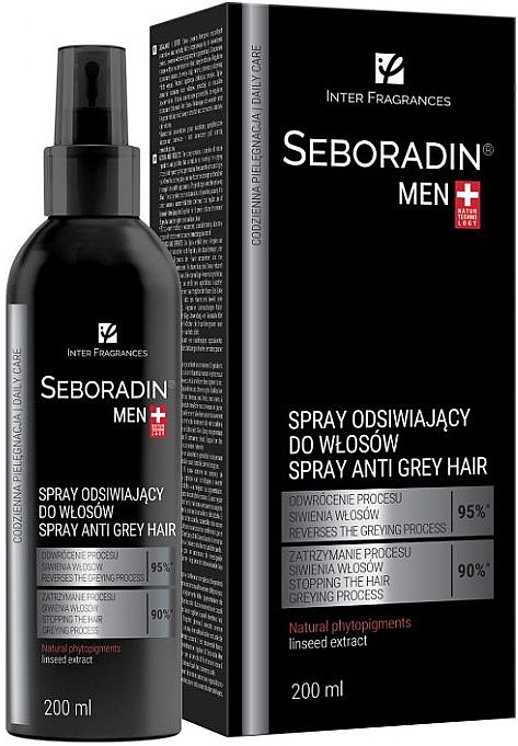 Spray odsiwiający do włosów - Seboradin Men Spray Anti Grey Hair — Zdjęcie N1