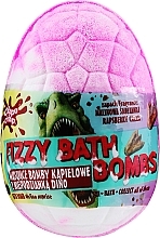Kula do kąpieli Dino z niespodzianką, różowa o zapachu malinowym - Chlapu Chlap Dino Raspberry Cream Fizzy Bath Bombs — Zdjęcie N1