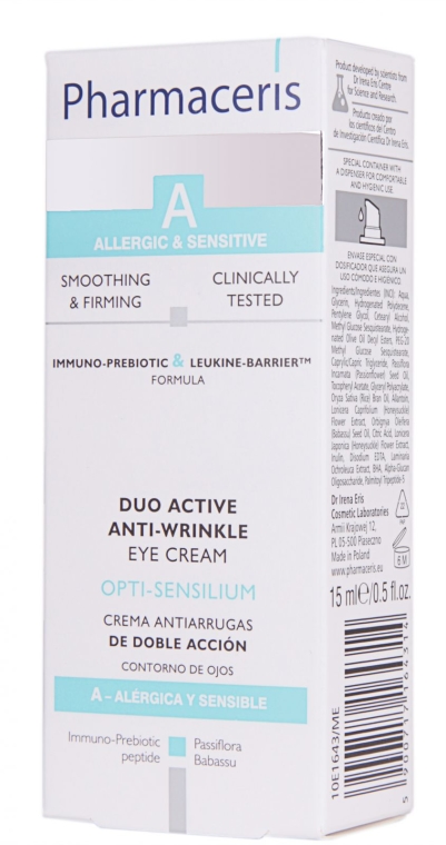 Duoaktywny krem przeciwzmarszczkowy pod oczy - Pharmaceris A Opti-sensilium Duo Active Anti-Wrinkle Eye Cream — Zdjęcie N2