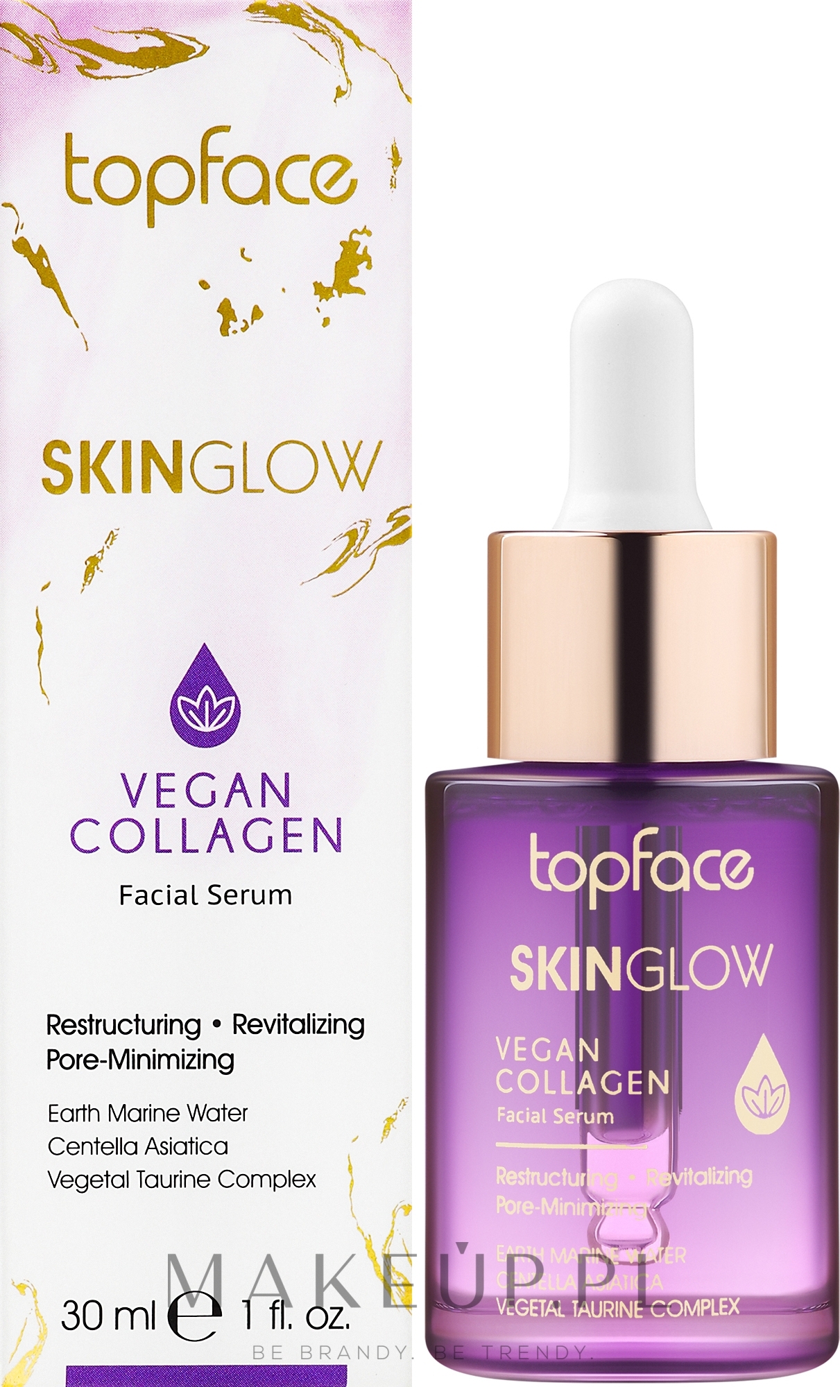 Serum do twarzy z kolagenem - TopFace Skin Glow Vegan Collagen Facial Serum — Zdjęcie 30 ml
