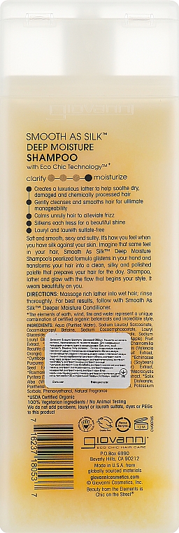 Szampon, Jedwab - Giovanni Eco Chic Hair Care Smooth As Silk Deep Moisture Shampoo — Zdjęcie N2