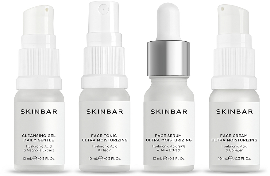 Zestaw startowy do codziennej pielęgnacji - SKINBAR Starter Kit (gel/10ml + tonic/10ml + serum/10ml + cream/10ml) — Zdjęcie N2