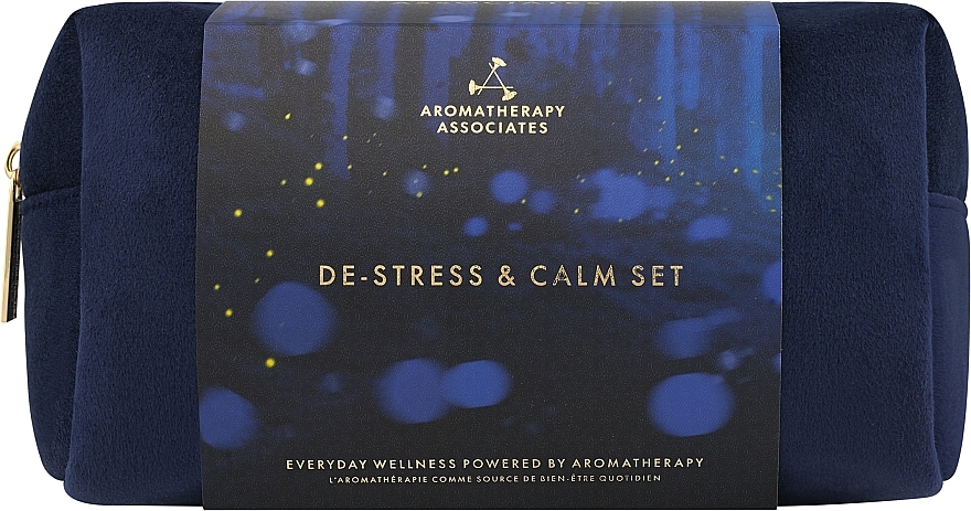 Zestaw - Aromatherapy Associates De-Stress And Calm Gift Set (cosmetic bag/1pc + bath and show oil/55ml + b/oil/100ml + b/gel/150ml) — Zdjęcie N4