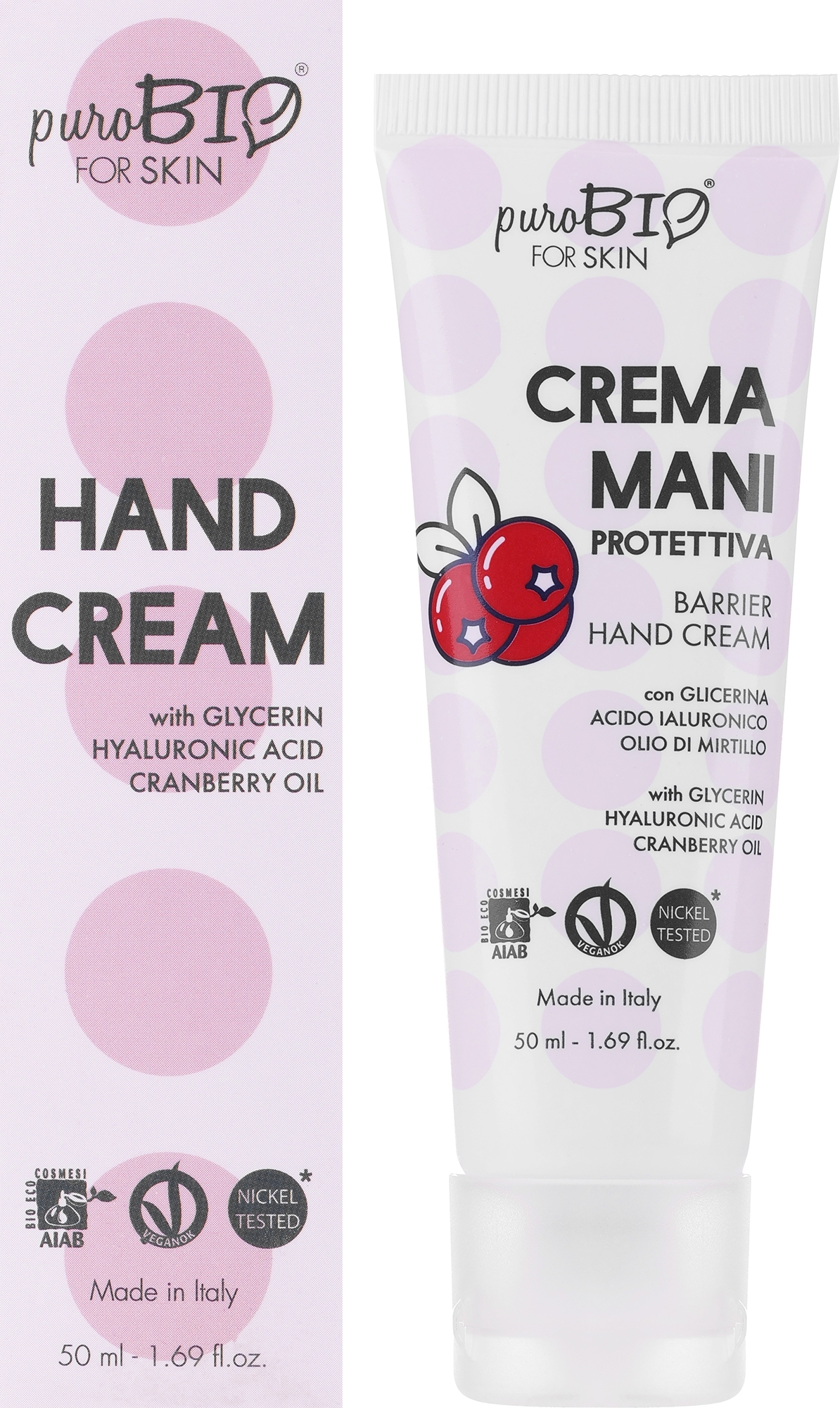 Ochronny krem do rąk - PuroBio Cosmetics Barrier Hand Cream — Zdjęcie 50 ml