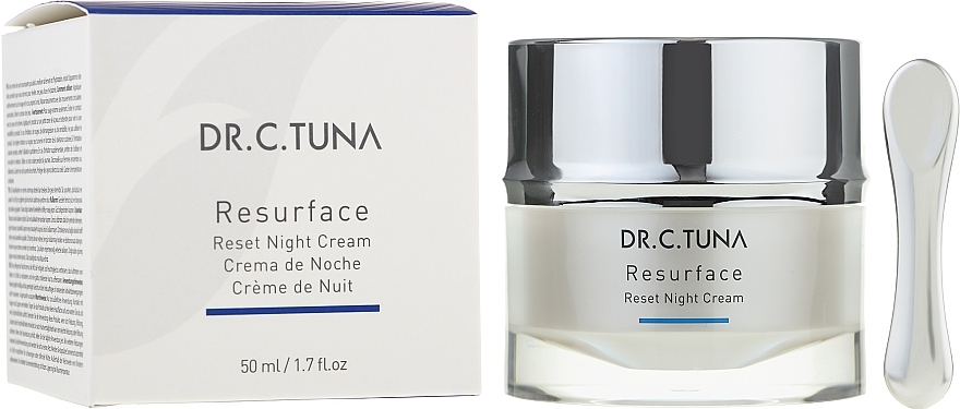 Nawilżający krem do twarzy na noc - Farmasi Dr.C.Tuna Resurface Reset Night Cream — Zdjęcie N2