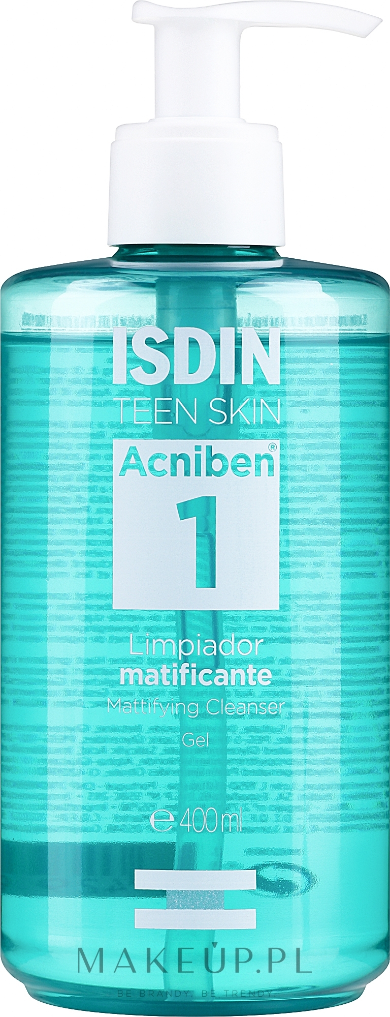 Żel do mycia twarzy, matujący - Isdin Teen Skin Acniben Mattifying Cleansing Gel — Zdjęcie 400 ml