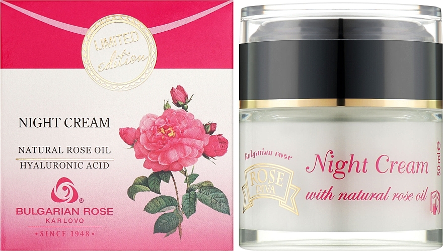 Krem na noc do twarzy - Bulgarian Rose Rose Diva Night Cream — Zdjęcie N2