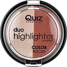 Puder do twarzy 2 w 1 - Quiz Cosmetics Color Focus Duo Highlighter — Zdjęcie N2