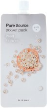 Kup Rozjaśniająca maseczka na noc z ekstraktem z pereł - Missha Pure Source Pocket Pack Pearl