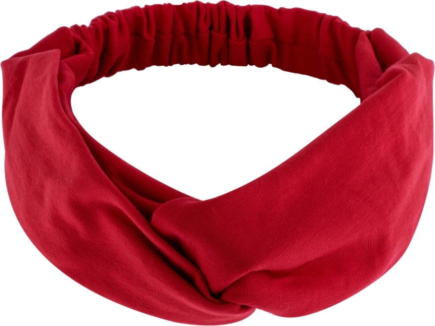 Czerwona opaska na głowę Knit Twist - MAKEUP — Zdjęcie N1
