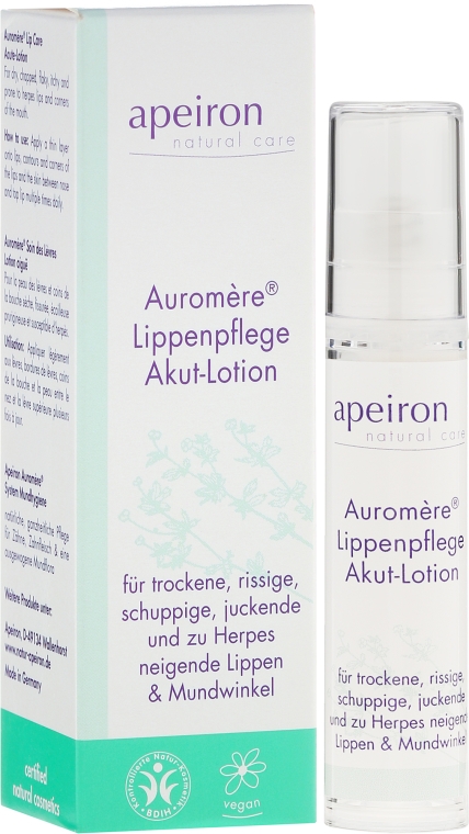 Regenerujący balsam do ust - Apeiron Auromère Acute Lip Care Lotion — Zdjęcie N1