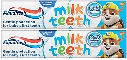 Zestaw - Aquafresh Milk Teeth (toothpaste/2x50ml) — Zdjęcie N1