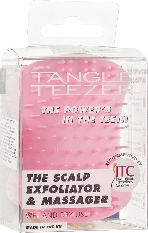 Złuszczająca szczotka do skóry głowy - Tangle Teezer The Scalp Exfoliator & Massager Pretty Pink — Zdjęcie N4