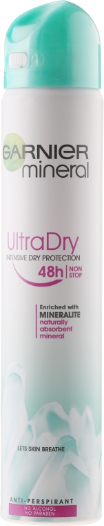 Antyperspirant w sprayu - Garnier Mineral Ultra Dry 48h Antiperspirant — Zdjęcie N1