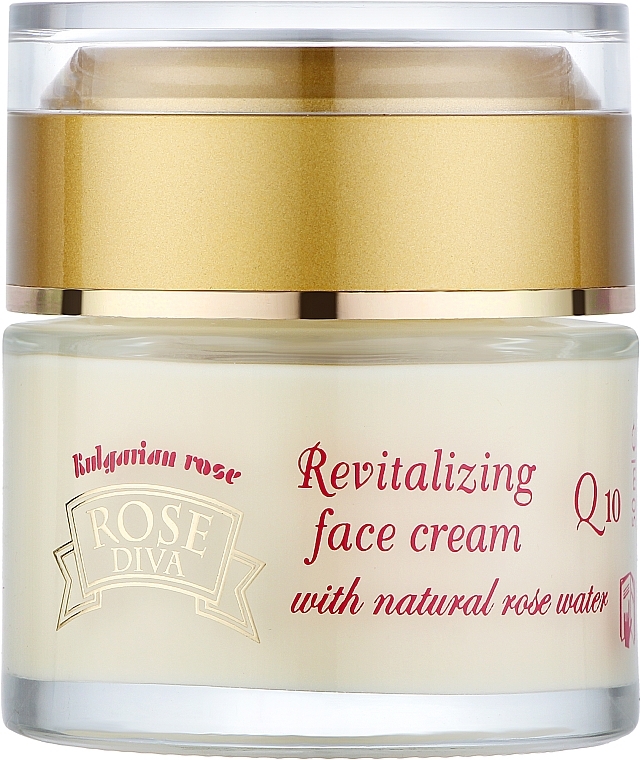 Rewitalizujący krem do twarzy - Bulgarian Rose Rose Diva Q10 Revitalizing Face Cream — Zdjęcie N1