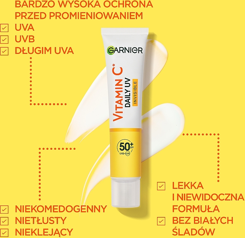 Fluid do twarzy - Garnier Skin Naturals Vitamin C Daily UV Brightenning Fluid SPF50+ — Zdjęcie N13