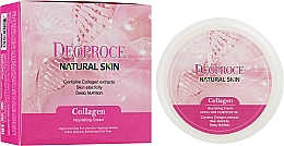 Przeciwzmarszczkowy krem ​​regenerujący do twarzy z kolagenem , kwasem hialuronowym i witaminą E - Deoproce Natural Skin Collagen Nourishing Cream — Zdjęcie N1