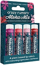 Zestaw balsamów do ust - Crazy Rumors Aloha Tinted Lip Mix Pack (lip/balm/4x4.25g) — Zdjęcie N1