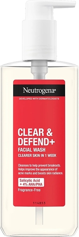 Pianka do mycia twarzy - Neutrogena Clear & Defend+ Facial Wash — Zdjęcie N1