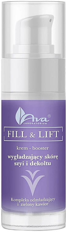 Krem-booster wygładzający skórę szyi i dekoltu - Ava Laboratorium Fill & Lift Booster Neck & Decollete Cream — Zdjęcie N1