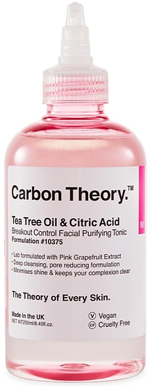 Tonik oczyszczający do twarzy z olejkiem z drzewa herbacianego - Carbon Theory Facial Purifying Tonic — Zdjęcie N1
