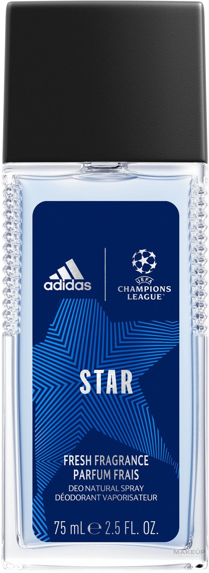 Adidas UEFA Champions League Star - Perfumowany dezodorant w sprayu — Zdjęcie 75 ml