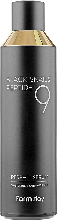 Serum do twarzy z ekstraktem z czarnego ślimaka i peptydami - Farmstay Black Snail & Peptide 9 Perfect Serum — Zdjęcie N2