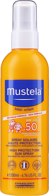 Przeciwsłoneczny spray do twarzy i ciała - Mustela Bebe High Protection Sun Spray SPF 50 — Zdjęcie N2