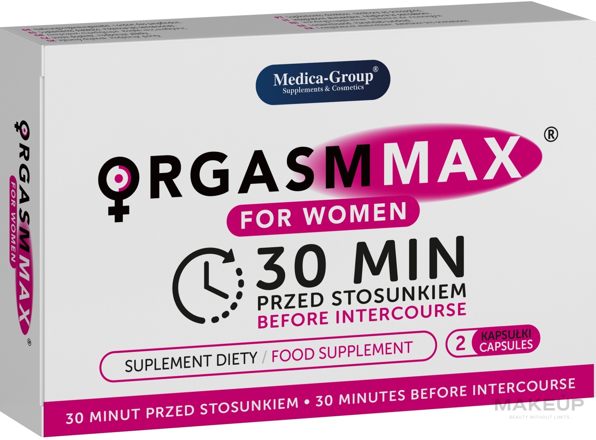 Medica-Group Orgasm Max For Women - Kapsułki zwiększające libido dla kobiet  | Makeup.pl