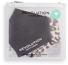 Maska ochronna wielokrotnego użytku, 2 szt. - Makeup Revolution 2Pack Re-Useable Fashion Fabric Face Mask Black — Zdjęcie N1